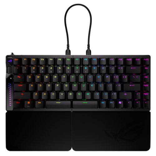 Asus ROG FALCATA Compact 75% Split RGB Gaming Keyboard, Wireless/Btooth/USB, Magnetic Switches, Rapid Trigger, Multi-Function Wheel, Black Asus ROG FALCATA Compact 75% Split RGB Gaming Keyboard, Wireless/Btooth/USB, Magnetic Switches, Rapid Trigger, Multi-Function Wheel, Black